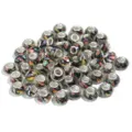 Colorful resin faceted large hole beads DIY charm bracelet spacing beads variant style. - Faceted Dark Colors / 10 Pieces Pack