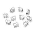 Perles en alliage argenté grand trou cœur pour bracelets faits main bijoux DIY 10pcs - Perle Grand Trou Double Cœur (T6931) / 10 Pièces/Paquet / Argent antique
