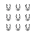 Perles en alliage argenté en forme de fer à cheval pour bracelets DIY et accessoires de bijoux. - Perle Grand Trou Fer à Cheval en U (T6931) / 10 Pièces/Paquet / Argent antique