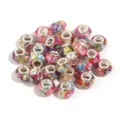 Colorful polymer clay large hole beads for DIY bracelet charms, multi-pattern variant. - Butterfly Theme / 10 Pieces Pack