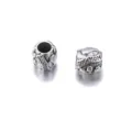 Perle à grand trou en alliage avec motif maman de chien pour bracelets faits à la main. - Perle Grand Trou Message Empreinte de Patte (T6931) / 10 Pièces/Paquet / Argent antique