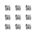 Perles à grand trou de vélo en alliage pour bracelets faits main bricolage bijoux 10pcs - Perle Grand Trou Bicyclette (T6931) / 10 Pièces/Paquet / Argent antique