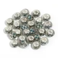 Faceted resin large hole charm beads blue checkered DIY bracelet beads for jewelry making - Blue Checkerboard / 10 Pieces Pack