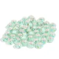 DIY large hole beads for bracelets necklaces, blue patterned charm beads jewelry making. - Five-Petal Flower / 10 Pieces Pack