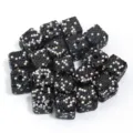 Perles en strass d'argile cubiques noires, perles intercalaires en cristal étincelant pour bijoux. - Lot de 5 / Couleur AB noir et blanc