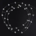 Chaîne de perles en cristal de ligne de pêche transparente DIY bijoux faits à la main fête de mariage - 1 Mètre / Cristal triangulaire 6 mm