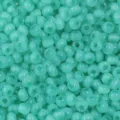 Perles de rocaille en verre vert menthe perles en vrac pour fabrication de bijoux DIY - Rond vert émeraude