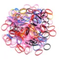 Set di piccoli elastici per capelli colorati per lo styling quotidiano e le trecce. - Taglia S / Confezione da 500 pezzi / Nero Iridescente