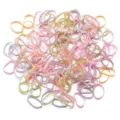 Piccoli elastici per capelli colorati in plastica, legacci pastello misti per acconciature quotidiane. - Taglia S / Confezione da 500 pezzi / Colori Nordici