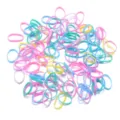 Elastici per capelli in plastica colorata per donne e ragazze, piccoli accessori per acconciature. - Taglia S / Confezione da 500 pezzi / Colori Primaverili