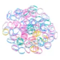 Bunte kleine Gummibänder für Haare elastische Haargummis zum Flechten und Binden Set - S / 500er-Pack / Frühling Gepunktet