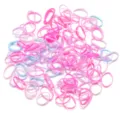 Bunte kleine Haargummis elastische Nylon Zopfgummis für tägliches Styling und Flechten. - S / 500er-Pack / Rosa Mehrfarbig