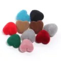 Perles de coeur floquees colorees pour bracelets faits main DIY et accessoires de bijoux. - Perles cœur à trou vertical / 10 Pièces/Pack