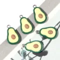Ciondoli avocado in acrilico perline sfuse pendente fai da te per collana bracciale accessori - Avocado / Confezione da 10