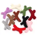 Perles flocées colorées en forme de nœud pour fabrication de bijoux DIY et chaînes de téléphone. - Perles nœud papillon à trou vertical / Paquet de 10 Pièces