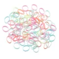 Bunte kleine Haargummis aus Kunststoff für Mädchen, elastische Zopfbänder Haarschmuck pastell - S / 500er-Pack / Fruchtgrün und Rosa