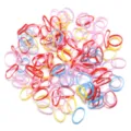 Bunte Mini Haargummis Set, elastische kleine Haarbänder für tägliches Haarstyling. - S / 500er-Pack / Rotes Mischmasch