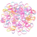 Bunte kleine elastische Haargummis Bonbonfarben Haarseile für das tägliche Haarstyling Set - S / 500er-Pack / zweifarbig