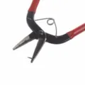 Mini multi-functional bent nose pliers featuring red anti-slip handles and spring detail. - Punch Pliers