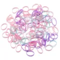 Bunte kleine HaarGummis für kreative Frisuren, elastische Haarbänder für den täglichen Gebrauch. - S / 500er-Pack / Neue Pastellfarben