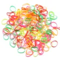 Bunte elastische Haargummis für tägliches Styling, langlebiges kleines Zopfbänder Set. - S / 500er-Pack / Leuchtstoffröhre