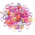 Bunte Haargummis aus Plastik, elastische Haarbänder und Zopfgummis für das tägliche Styling. - S / 500er-Pack / Perlglanz-Behandlung