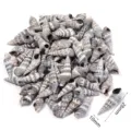 Perline di conchiglia naturale ciondolo DIY collana fatta mano gioielli accessori 10-28mm - Conchiglia lunga a strisce nere non porosa / 40g (Circa 51-56 Pz)