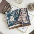 Suave bufanda de invierno para mujer con diseño de gato tierno y flecos muy elegantes. - Gato colorido FY - Azul