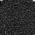 Perles de rocailles en verre noir 2mm en vrac pour fabrication de bijoux DIY et bracelets. - Poids 50g / Noir