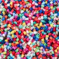 Colorful glass seed beads 2mm hexagonal tube DIY bracelet making material assorted colors pack - Multicolor (C21)