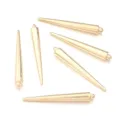 Gold cone spike pendant charms for DIY jewelry making, ideal for necklaces and mobile phone straps. - 22X4mm (200 Pieces/Pack) / KC Gold