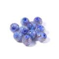 Perles de verre aventurine bleue perles rondes en vrac pour accessoires de bijoux DIY. - Diamètre env. 8mm (10 Pcs/Paquet) / Bleu et Violet