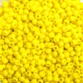 Perles de rocaille en verre jaune pour bracelets et colliers DIY, perles d'artisanat de 2mm. - Poids 50g / Jaune