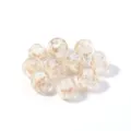 Perles en verre feuille d'or perles rondes blanches en vrac pour fabrication de bijoux DIY artisanat - Diamètre env. 8mm (10 Pcs/Paquet) / Blanc