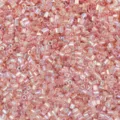 Pink iridescent glass seed beads for DIY jewelry making, 2mm craft bugle beads bulk. - Champagne AB1