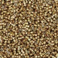 2mm Abalorios de Vidrio Cilíndricos Bronce Metálico a Granel para Pulseras de Joyería DIY - Dorado