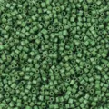 Green hexagonal tubular glass seed beads 2mm faceted craft beads for DIY bracelets and jewelry making. - Army Green (C14)
