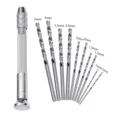 Handboorset met meerdere boormaten voor hars kristal DIY handwerk handmatig gaten boren. - Handboor + 1/1,5/2/2,5/3 mm boortjes