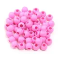 Perles en acrylique rose à grand trou pour bracelets DIY chaînes de téléphone perles rondes. - 50 Pièces/Paquet (DE 14mm, Trou 5.8mm) / Rouge Rose Clair