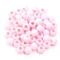Perles en acrylique rose grand trou rond perles en vrac pour bracelets bijoux DIY - Rose Clair