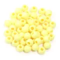Perles rondes en acrylique jaune grand trou pour bracelet bijoux bricolage accessoires - Light jaune