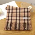 Bufanda clásica de cuadros con flecos tacto cachemira invierno cálido acogedor elegante - Estilo 2