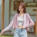 Veste de protection solaire rose légère pour femme, blouson anti-UV respirant d'été en plein air. - Taille unique / Rose Sakura