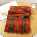 Autumn winter plaid long scarf women fashion fringe cashmere feel warm shawl winter plaid scarf - Style 12