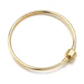 Gold DIY bracelet bangle core component with barrel clasp accessory for custom jewelry making - Square Buckle Style / KC Gold