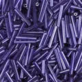 Purple bugle glass beads for jewelry making DIY craft supplies tubular spacer beads wholesale. - Purple