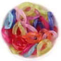 Colorful translucent acrylic chain links open rings DIY jewelry making accessories for earrings glasses - 23mm (20 Pieces/Pack) / Jelly Transparent