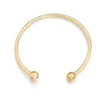 Goldenes offenes Armreif Zubehör DIY Schmuckherstellung glatte Kugel Metall Armband - Offener Armreif Stil 2 / KC Gold
