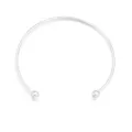 Silberfarbener offener Armreif mit Kugeln, einfaches DIY Schmuck Accessoire Armband Damen - Offenes Armband 1 / Silber