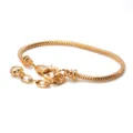 Goldene Schlangenkette Armband mit Herz Anhänger und Verlängerungskette für Damenschmuck. - Schlangenkette Armband / KC Gold